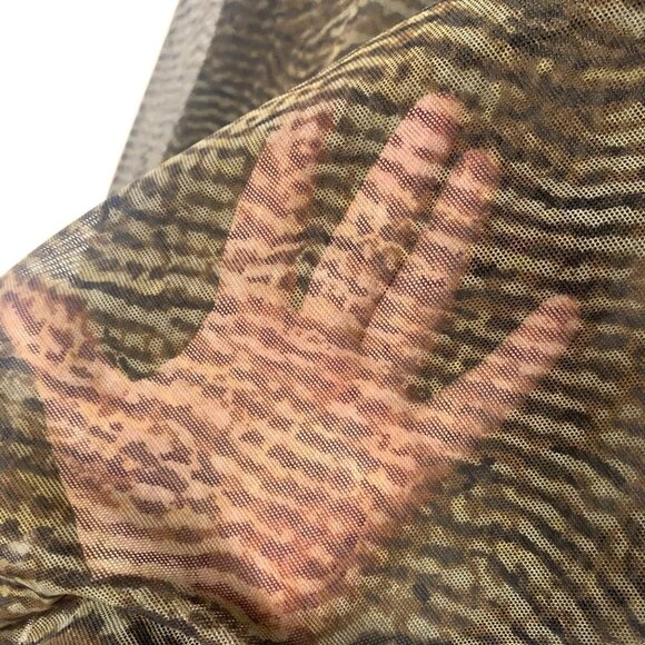 Anne Klein Sleeveless Sheer Black & Brown Maxi Dress Cover Up - Picture 5 of 8